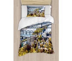 View of Old Riga City Duvet Cover Set