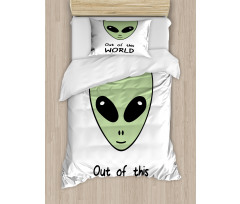 Out of This World UFO Being Duvet Cover Set