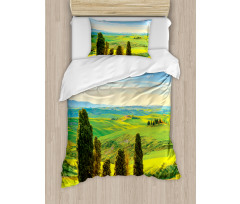 Rural Sunset in Italy Duvet Cover Set