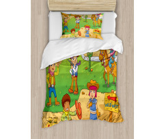 Wild West Cowboy Kids Duvet Cover Set