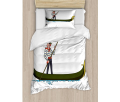 Gondola in Venice Love Duvet Cover Set