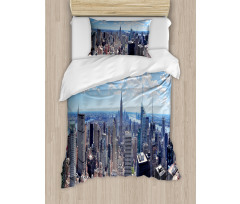 Skyscrapers Aerial View Duvet Cover Set