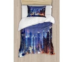 River and Skyline Photo Duvet Cover Set