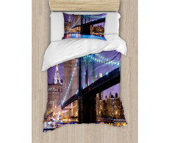 Bridge Towards Manhattan Duvet Cover Set