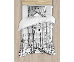 Creative Bridge Drawing Duvet Cover Set