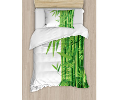 Modern Bamboos Stems Duvet Cover Set