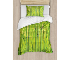 Bamboo Sprout Stem Forest Duvet Cover Set