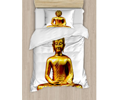 Statue Buildings Oriental Duvet Cover Set