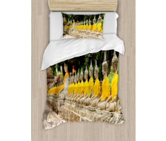 Ancient Statues in East Asia Duvet Cover Set