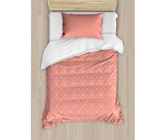 Bicolour Polka Dot Graphic Duvet Cover Set