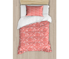 Abstract Red Caviar Graphic Duvet Cover Set