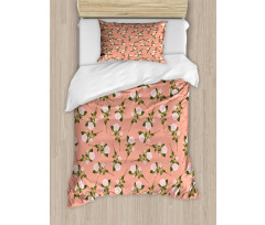 Rose Bouquet Flowers Graphic Duvet Cover Set