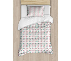 Creamy Cupcakes in Rounds Duvet Cover Set