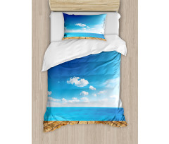 Seascape Cloudy Beach Duvet Cover Set