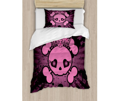 Skull Grunge Pop Art Duvet Cover Set