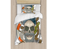 Sailor Skull Nautical Duvet Cover Set