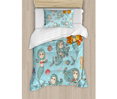 Marine Creatures Art Duvet Cover Set