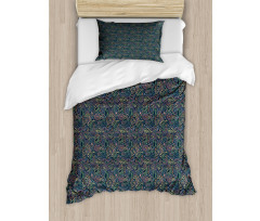 Vintage Muted Tone Leaves Duvet Cover Set