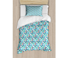 Contemporary Triangles Art Duvet Cover Set