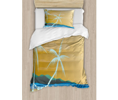 Sandy Exotic Beach Duvet Cover Set