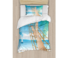 Hawaiian Ocean Hammock Duvet Cover Set