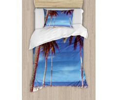 Ocean Palms Warm Beach Duvet Cover Set