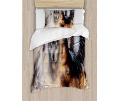 Old Feather Duvet Cover Set