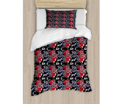 Japan Artwork Curving Tails Duvet Cover Set