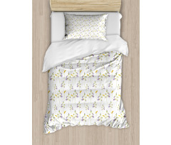 Simple Spring Tone Flowers Duvet Cover Set