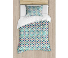 Diagonal Squares Geometric Duvet Cover Set