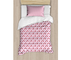 Rhythmic Cherries Motifs Duvet Cover Set