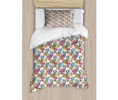 Tropical Colorful Daffodils Duvet Cover Set