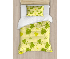 Ornamental Sycamore Leaves Duvet Cover Set