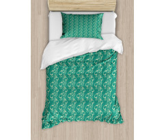 Shapes in Damask Pattern Duvet Cover Set