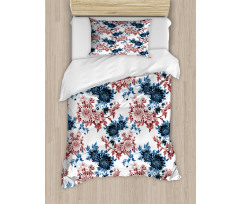 Watercolor Flowers in Bloom Duvet Cover Set