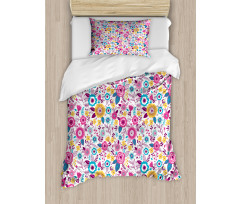 Flowers as Colorful Duvet Cover Set