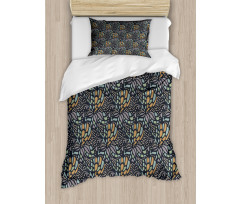 Dots and Flourish Shapes Duvet Cover Set