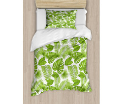 Tropical Forest Leaves Art Duvet Cover Set