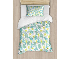 Hawaiian Jungle Leaves Art Duvet Cover Set