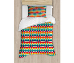 Colorful Quirky Motif Art Duvet Cover Set