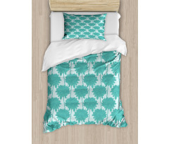 Monochromatic Dahlia Petals Duvet Cover Set