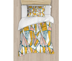 Broken Tile Look Pattern Duvet Cover Set