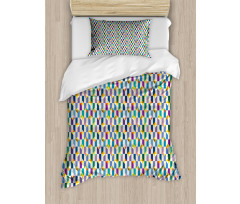 Retro Triangles Rectangles Duvet Cover Set