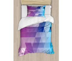 Fuchsia and Aqua Tones Art Duvet Cover Set