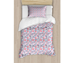 Intertwined Lily Lotus Flora Duvet Cover Set