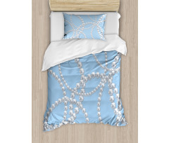 Pearl Necklace Bracelet Duvet Cover Set