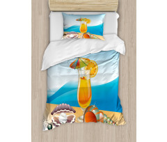 Seascape Summer Beach Duvet Cover Set