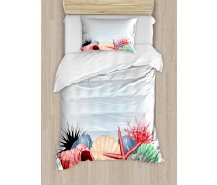 Summertime Seaside Pearl Duvet Cover Set