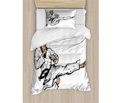 Senpai with Black Belt Kick Duvet Cover Set