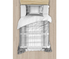 Wooden Window Shutter Duvet Cover Set